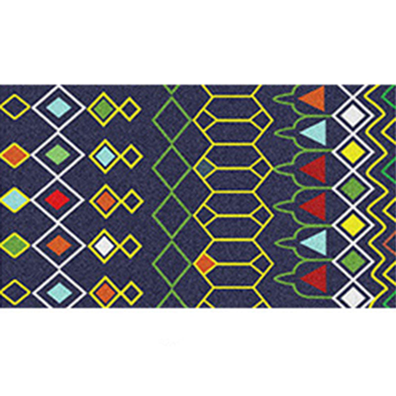 Classic Native American Rug Distinctive Polyester Area Carpet Non-Slip Backing Rug for Living Room