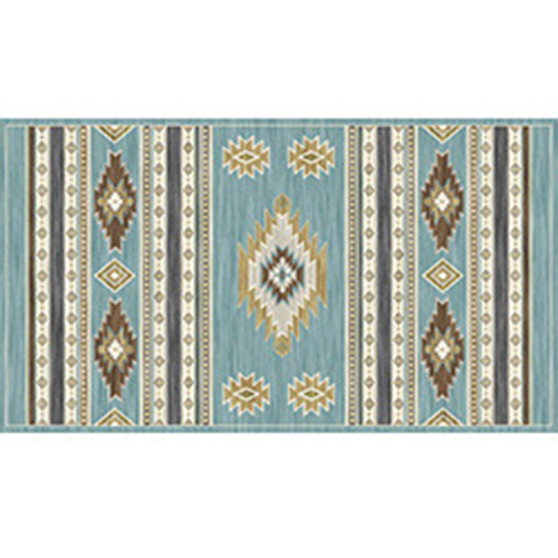 Classic Native American Rug Distinctive Polyester Area Carpet Non-Slip Backing Rug for Living Room