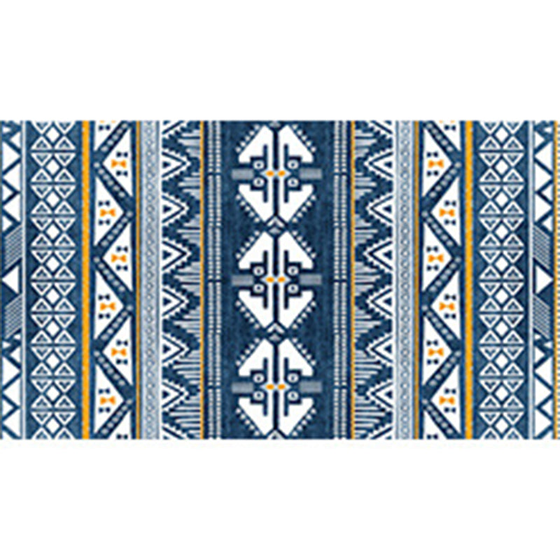 Eclectic Southwestern Area Rug Tribal Totem Polyester Rug Anti-Slip Backing Carpet for Home Decor