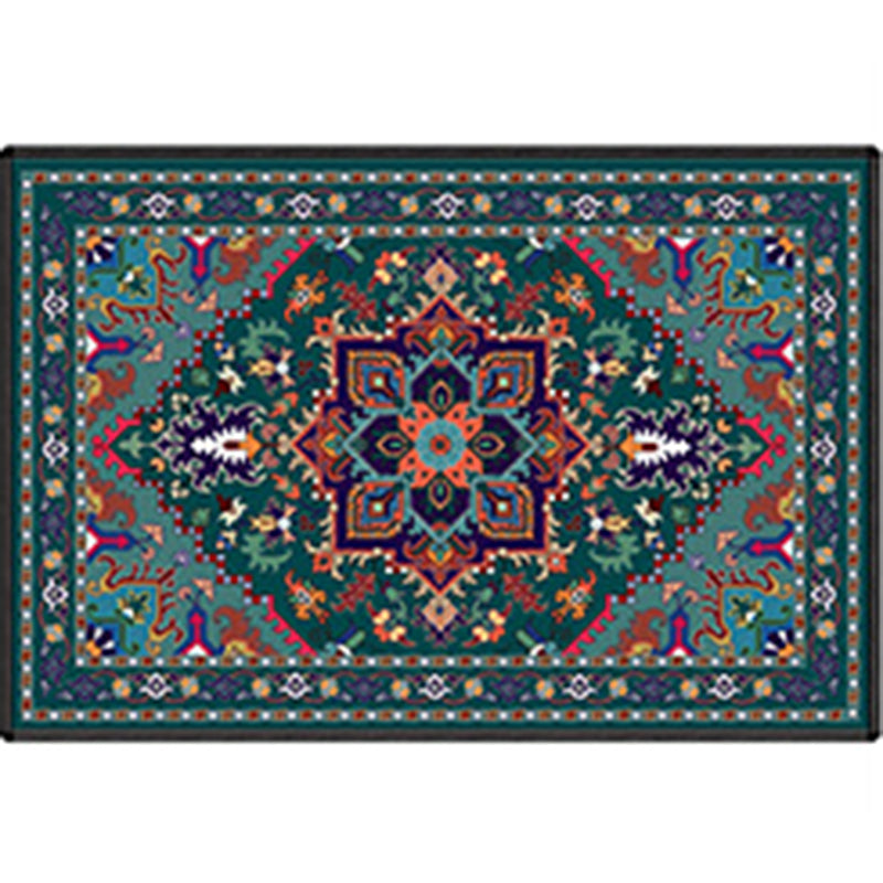Victorian Medallion Pattern Rug Olden Moroccan Area Carpet Anti-Slip Backing Carpet for Living Room