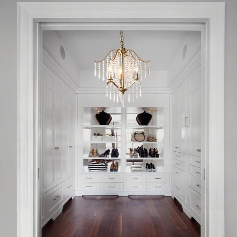 Wasserfall Kronleuchter Beleuchtung Modernismus Kristall 3/4 Lampen Messing Deckenleuchte, 18,5 "/22,5" breit