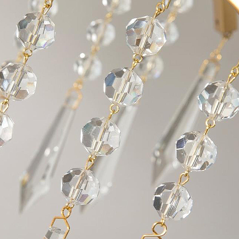 Wasserfall Kronleuchter Beleuchtung Modernismus Kristall 3/4 Lampen Messing Deckenleuchte, 18,5 "/22,5" breit