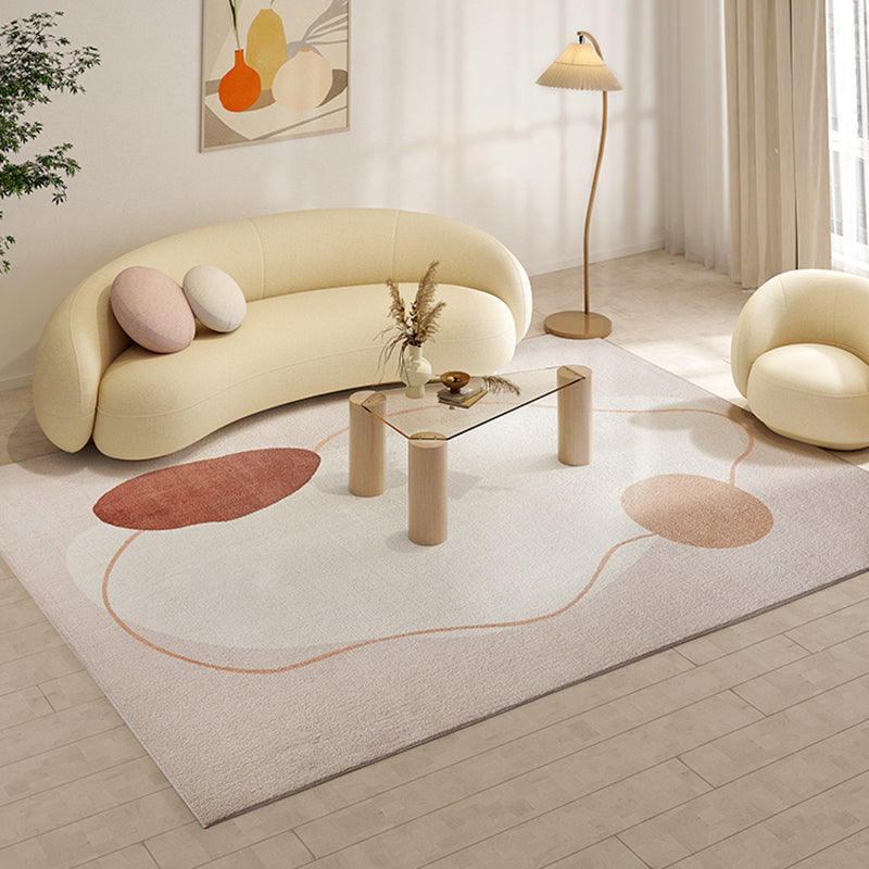 Color Mixed Simplicity Area Rug Polyester Color Block Rug Stain Resistant Indoor Rug for Living Room