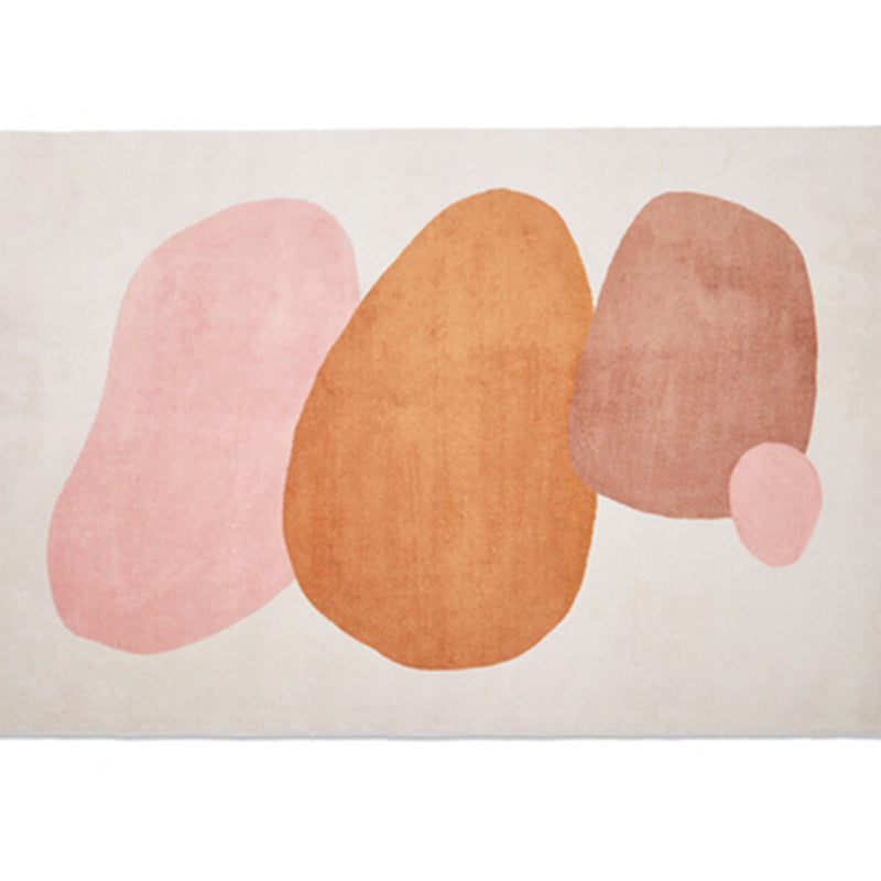 Color Mixed Simplicity Area Rug Polyester Color Block Rug Stain Resistant Indoor Rug for Living Room