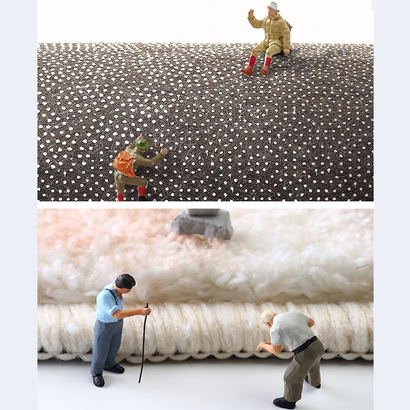 Apricot Simplicity Area Carpet Modern Indoor Rug Polyester Stain Resistant Rug for Living Room