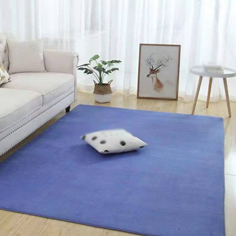 Tapis gris salon de couleur pure de tapis de tapis en polyester