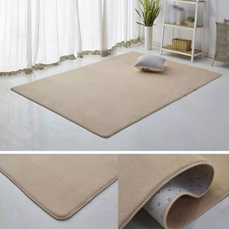 Tapis gris salon de couleur pure de tapis de tapis en polyester