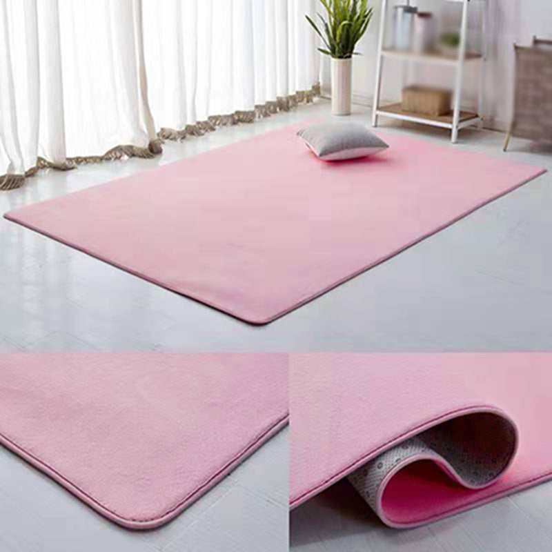 Tapis gris salon de couleur pure de tapis de tapis en polyester