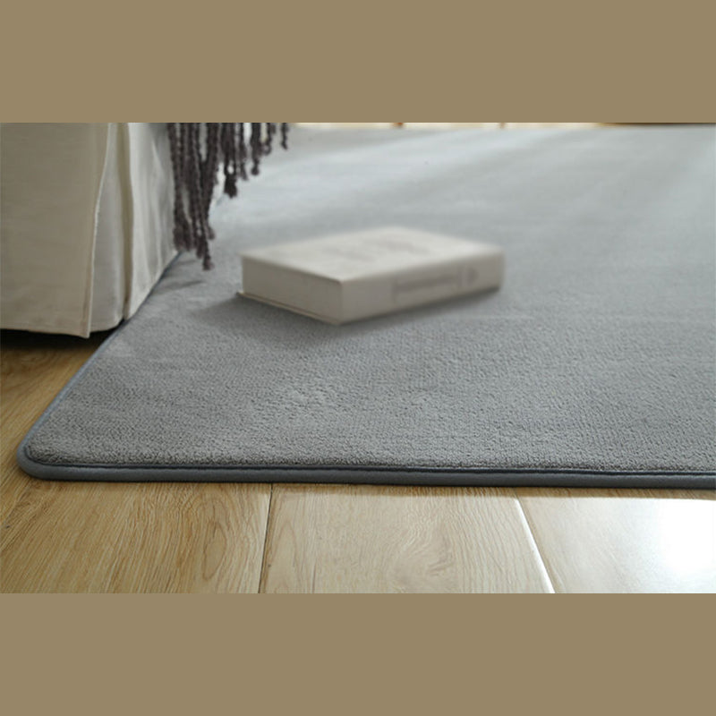 Tapis gris salon de couleur pure de tapis de tapis en polyester