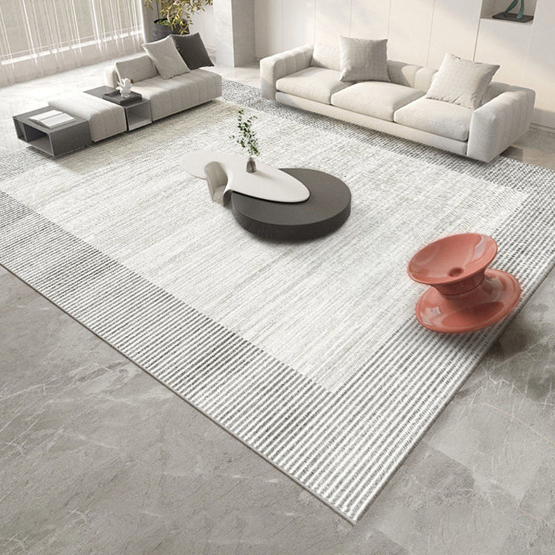 Modern Stripe Print Carpet Polyester Area Rug Stain Resistant Rug for Home Decor