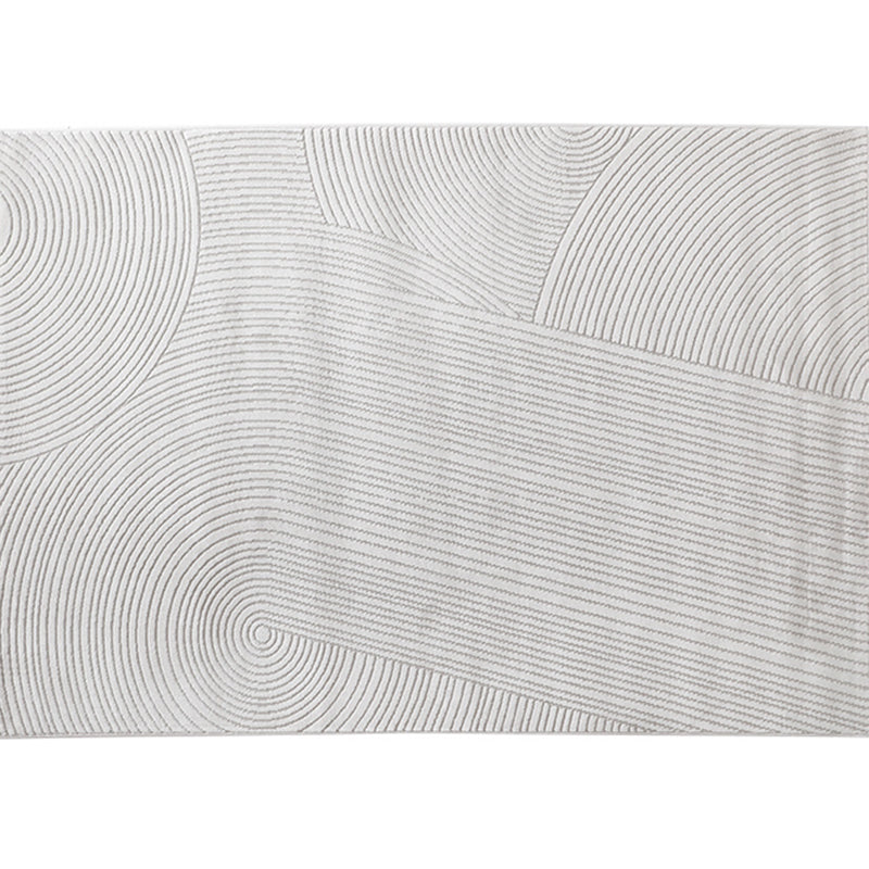 Grey Modern Area Carpet Polyester Stripe Pattern Rug Stain Resistant Area Rug for Home Decoration