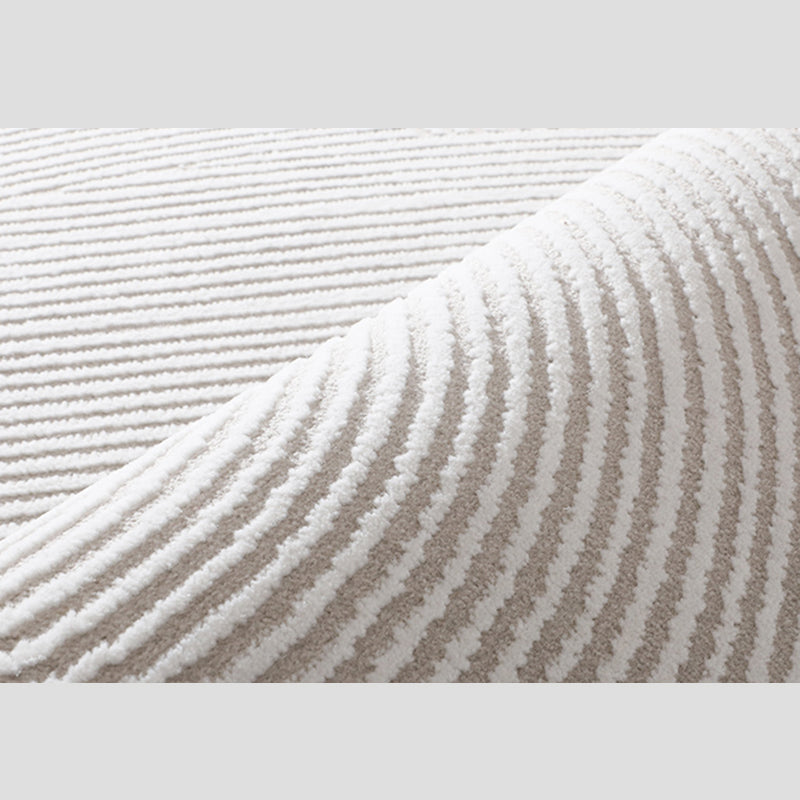 Grey Modern Area Carpet Polyester Stripe Pattern Rug Stain Resistant Area Rug for Home Decoration