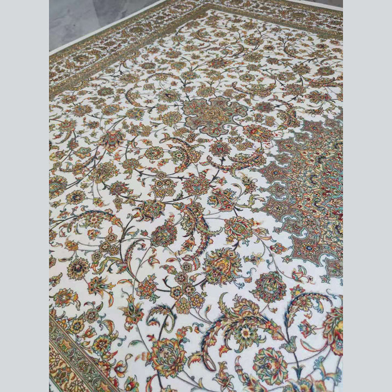 Nostalgia Ethnic Style Carpet Polyester Area Rug Stain Resistant Indoor Carpet for Living Room