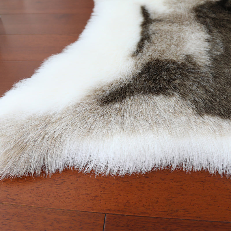 Casual Indoor Rom Rug Brown Animal Carpet Polyester Anti-Split Backing Area Rug