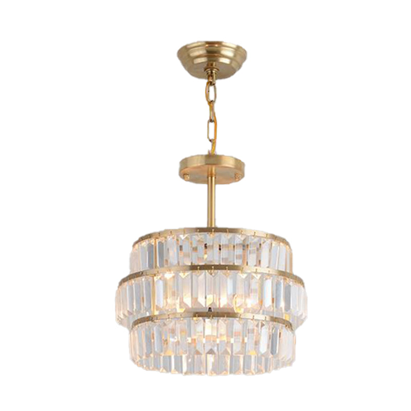 Lustre en laiton plafond moderniste 3 ampoules coupées suspension suspension