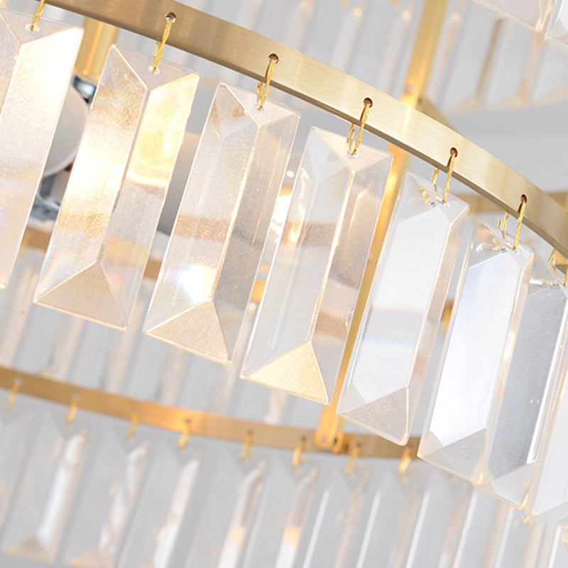 Lustre en laiton plafond moderniste 3 ampoules coupées suspension suspension