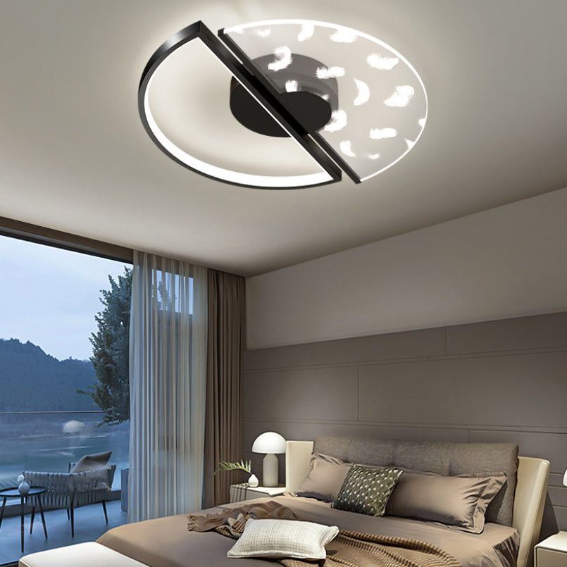 Round Flush Light Fixtures Eenvoud Acryl Plafond Light Fixtures voor Slaapkamer