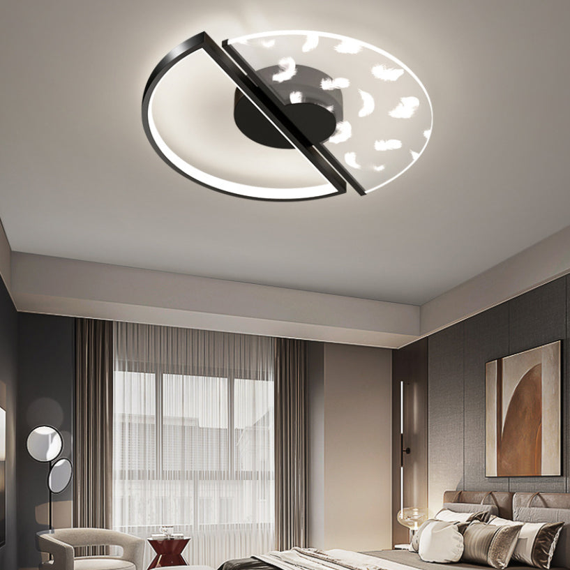 Round Flush Light Fixtures Eenvoud Acryl Plafond Light Fixtures voor Slaapkamer
