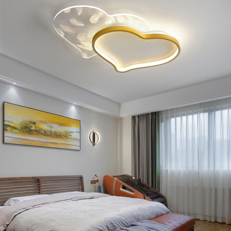 Coeur encastré luminaire chambre simple acrylique plafonnier