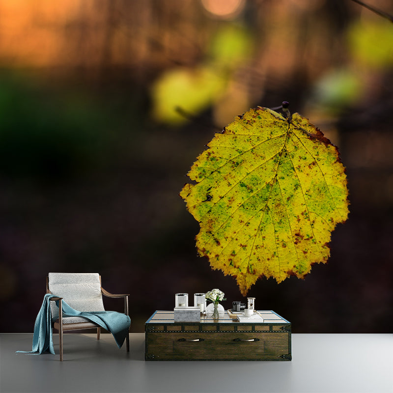 Leaf Wall Paper Murals Moisture Resistant Home Decorations for Bedroom Living Room