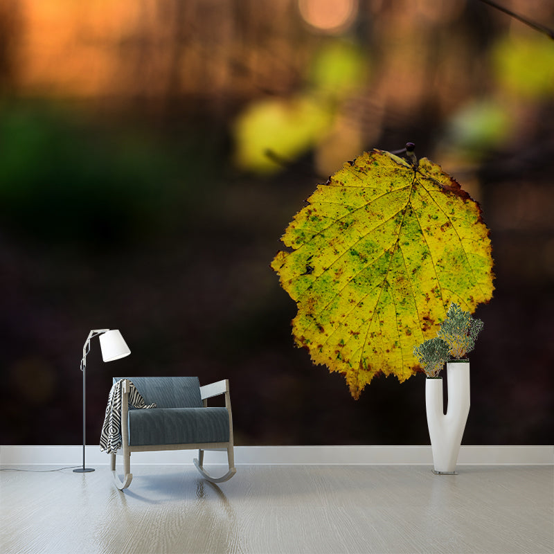 Leaf Wall Paper Murals Moisture Resistant Home Decorations for Bedroom Living Room