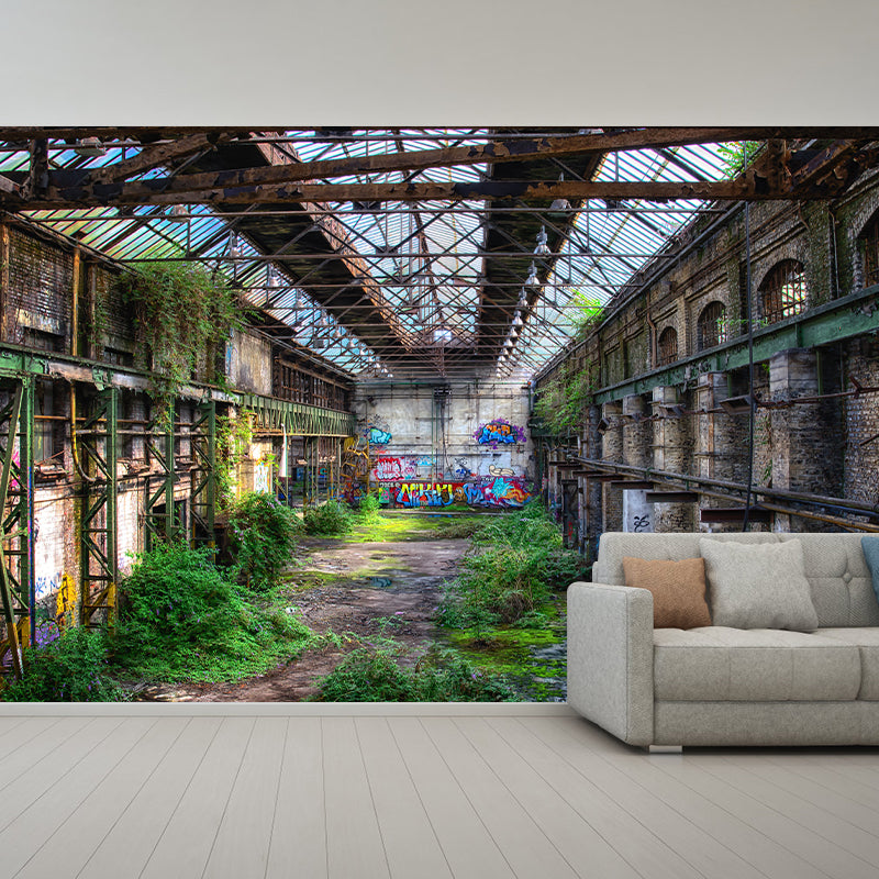 Industrial Style Extensive Space Mural Wallpaper Living Room Wall Covering, Customed Size