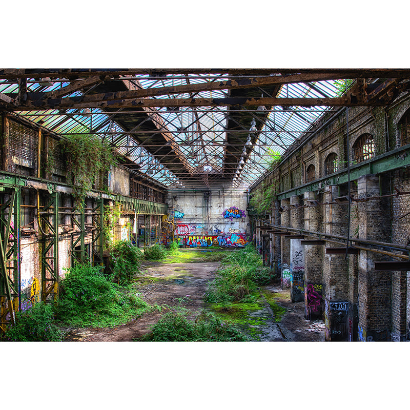 Industrial Style Extensive Space Mural Wallpaper Living Room Wall Covering, Customed Size