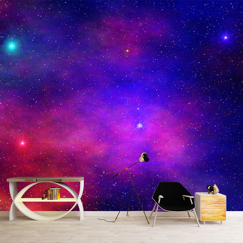 Mysterious Outer Space Wall Murals Stain Resistant Wall Art for Study Room