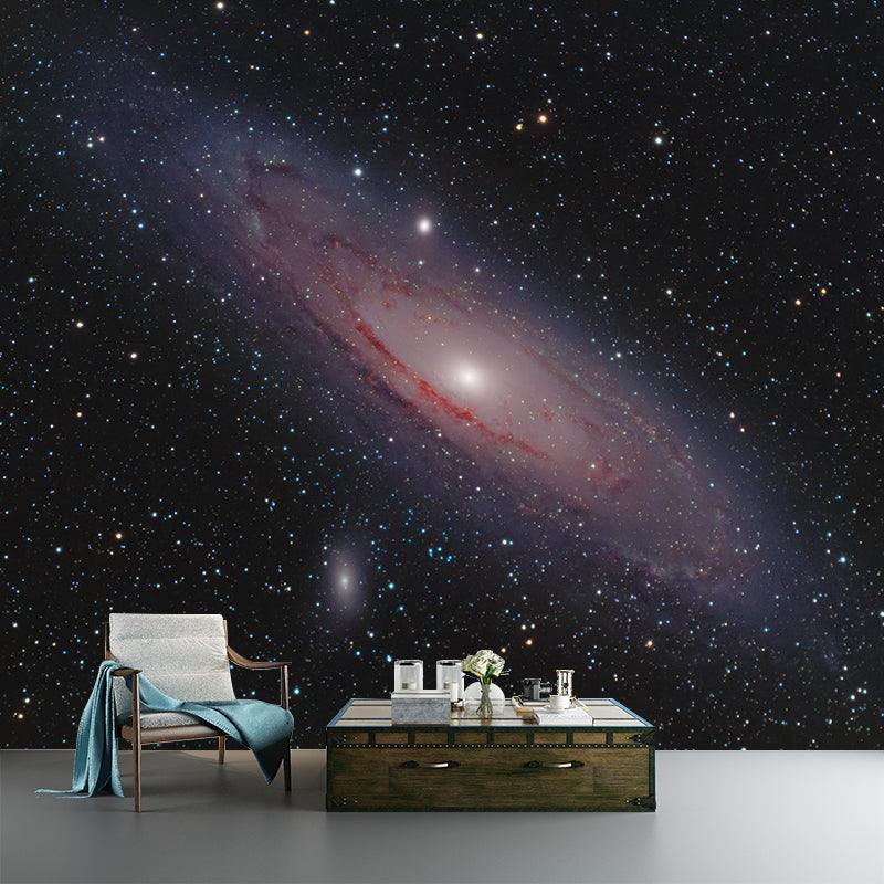 Modern Outer Space Waterproofing Mural Wallpaper Dark Color, Wall Art for Home