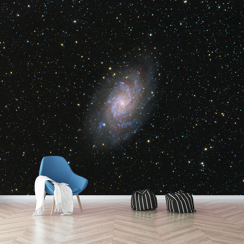 Modern Outer Space Waterproofing Mural Wallpaper Dark Color, Wall Art for Home