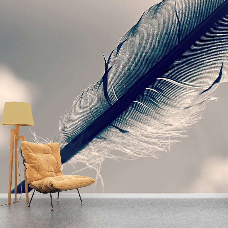 Feather Mural Wallpaper for Sitting Room Decoration, Customized Size Available