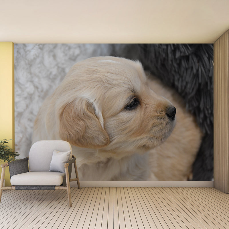 Cute Dog Mural Decal for Living Room Animals Waterproof Wall Art, Custom Made