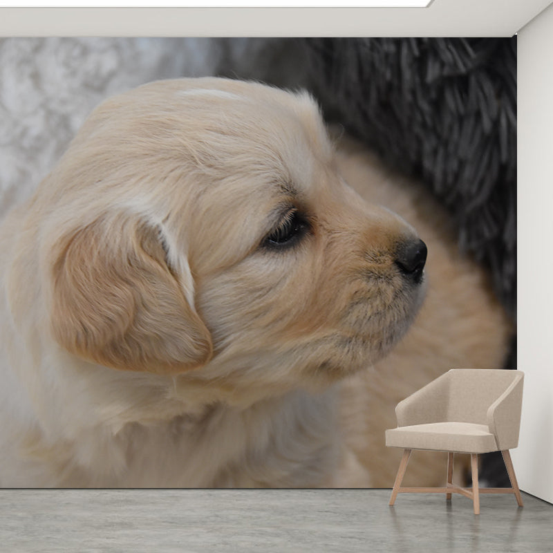 Cute Dog Mural Decal for Living Room Animals Waterproof Wall Art, Custom Made