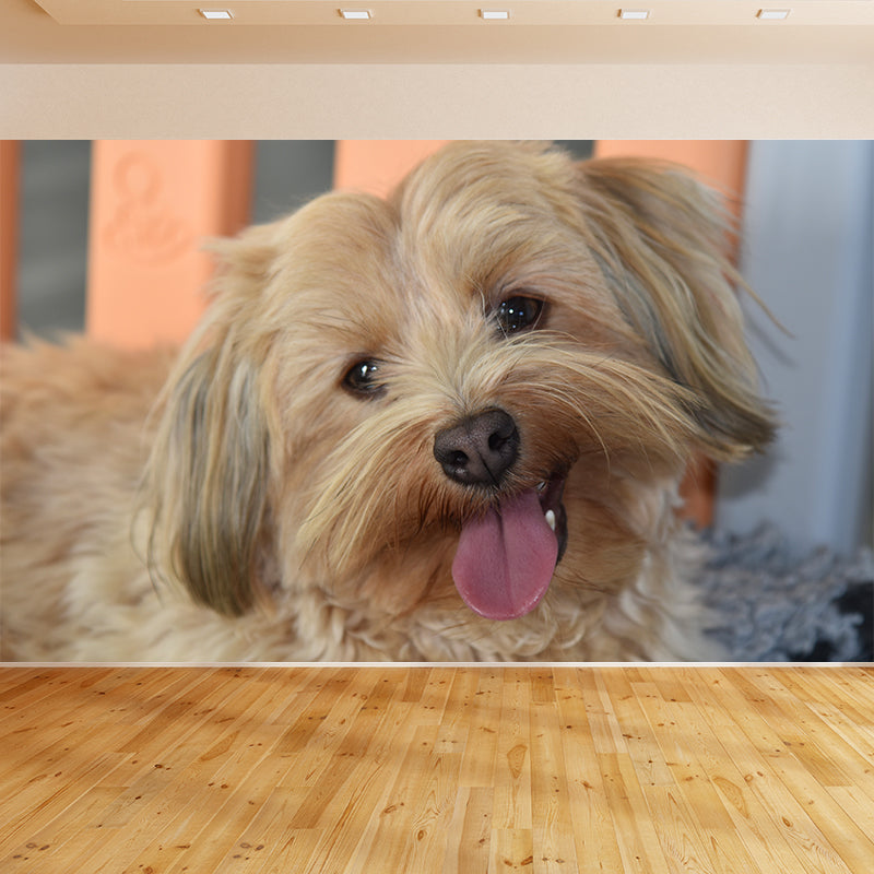 Cute Dog Mural Decal for Living Room Animals Waterproof Wall Art, Custom Made