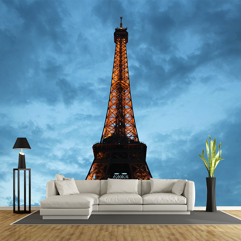 Famous Eiffel Tower Mural Wallpaper for Living Room Decor, Made to Measure