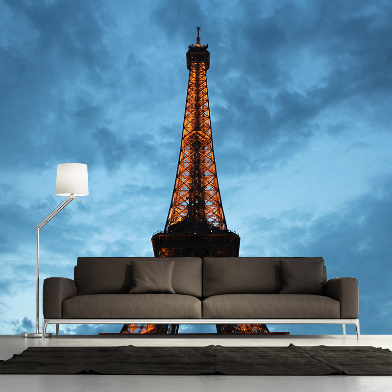 Famous Eiffel Tower Mural Wallpaper for Living Room Decor, Made to Measure
