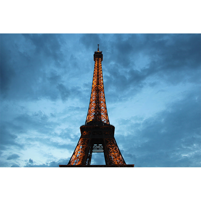 Famous Eiffel Tower Mural Wallpaper for Living Room Decor, Made to Measure