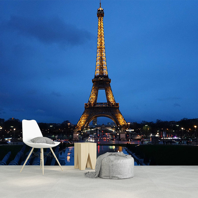 Famous Eiffel Tower Mural Wallpaper for Living Room Decor, Made to Measure