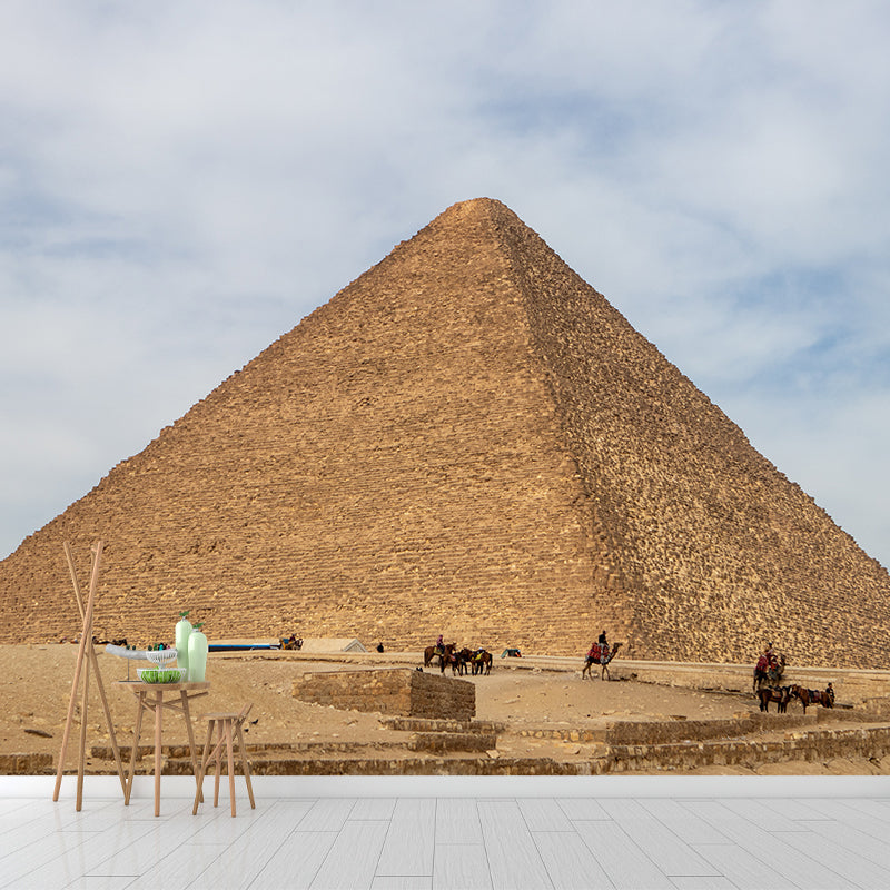 Egyptian Pyramids Landscape Mural Decal Modern Decorative Dining Room Wall Decor, Custom Size