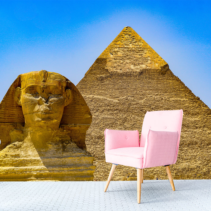 Egyptian Pyramids Landscape Mural Decal Modern Decorative Dining Room Wall Decor, Custom Size