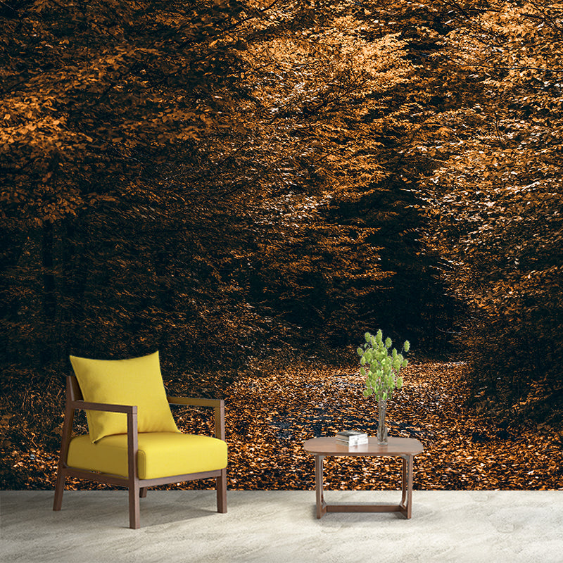 Contemporary Forest Landscape Mural Wall Covering for Bedroom, Waterproofing
