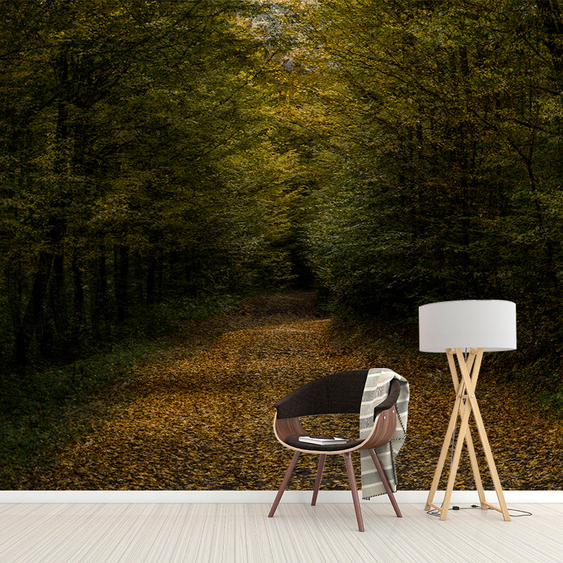 Contemporary Forest Landscape Mural Wall Covering for Bedroom, Waterproofing