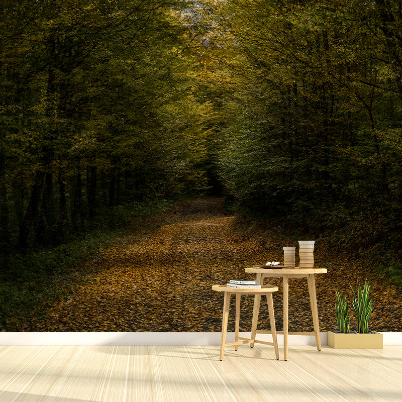Contemporary Forest Landscape Mural Wall Covering for Bedroom, Waterproofing
