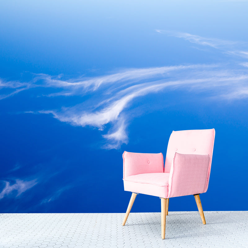 Photo Sky Mural Wallpaper for Sitting Room Decor in Blue, Made to Measure
