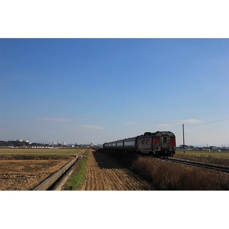 Train Mural Wallpaper Modern Transportation Stain Resistant Wall Covering