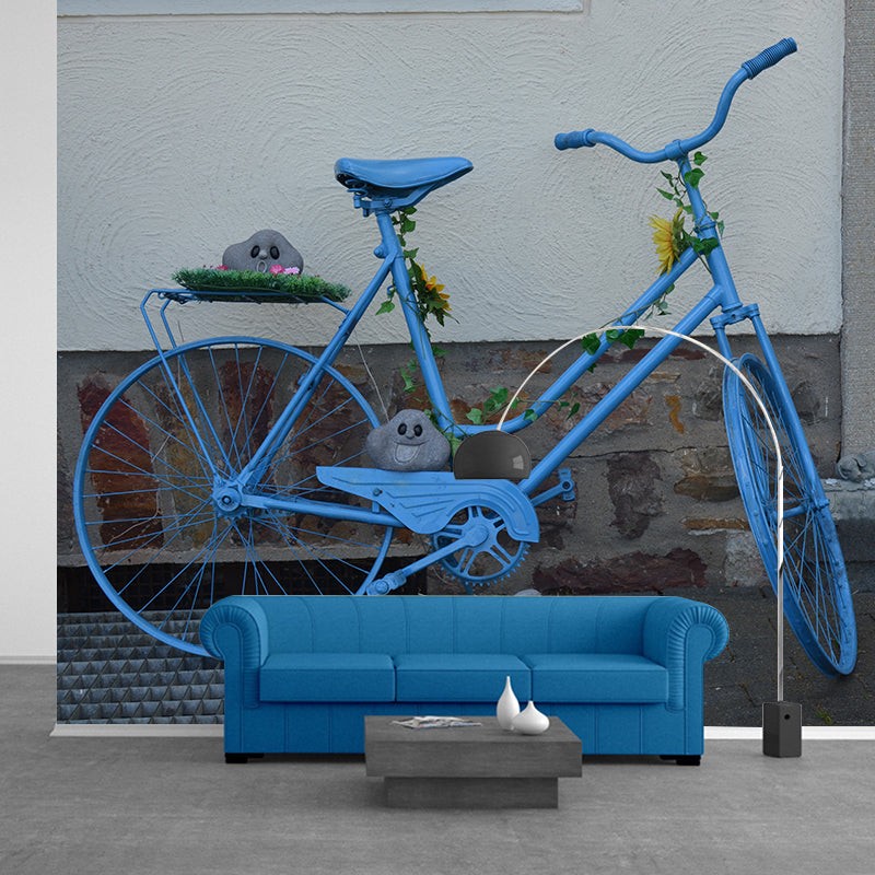 Bicycle Mural Wallpaper Modern Transportation Waterproofing Wall Covering
