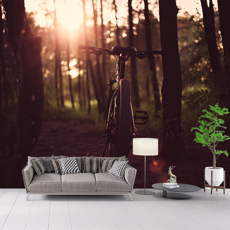 Bicycle Mural Wallpaper Modern Transportation Waterproofing Wall Covering