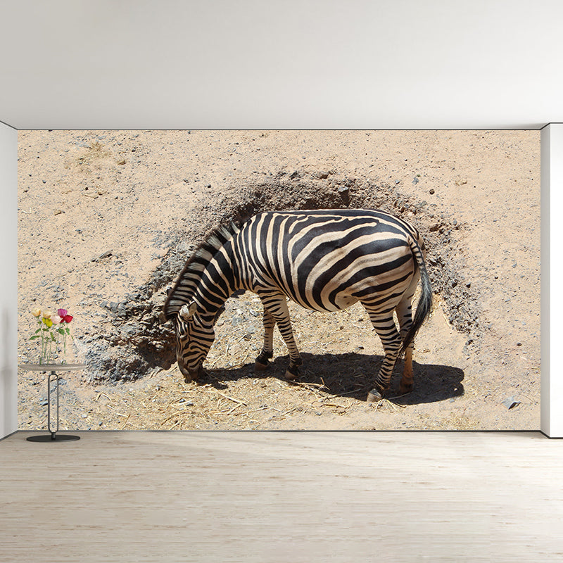 Black and White Zebra Mural for Sleeping Room Waterproof, Made to Measure