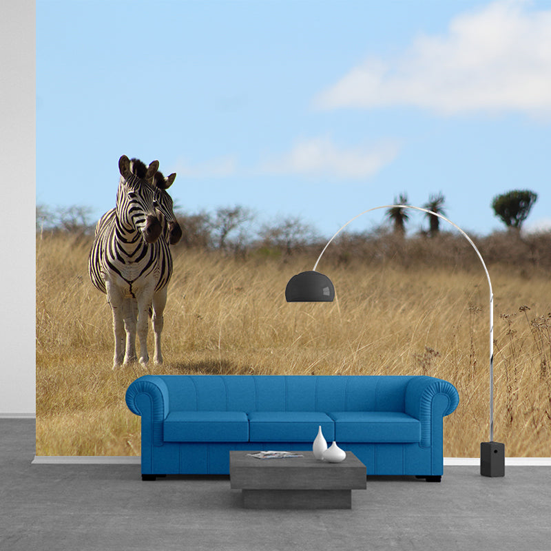 Black and White Zebra Mural for Sleeping Room Waterproof, Made to Measure