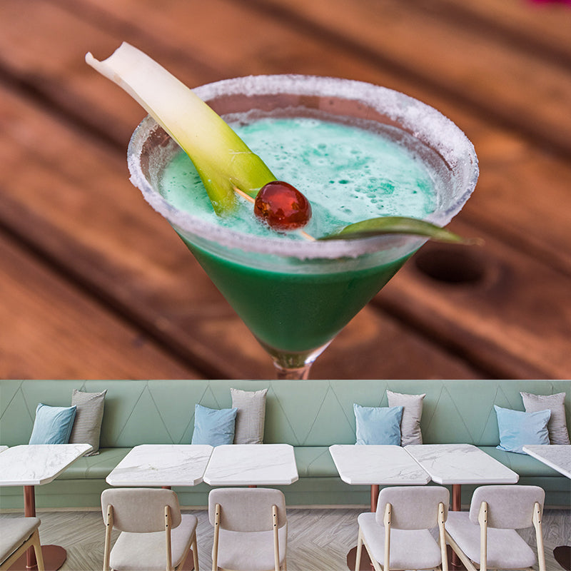 Cocktail Mural Wallpaper Unique Decorative Restaurant Wall Art, Custom Size Available